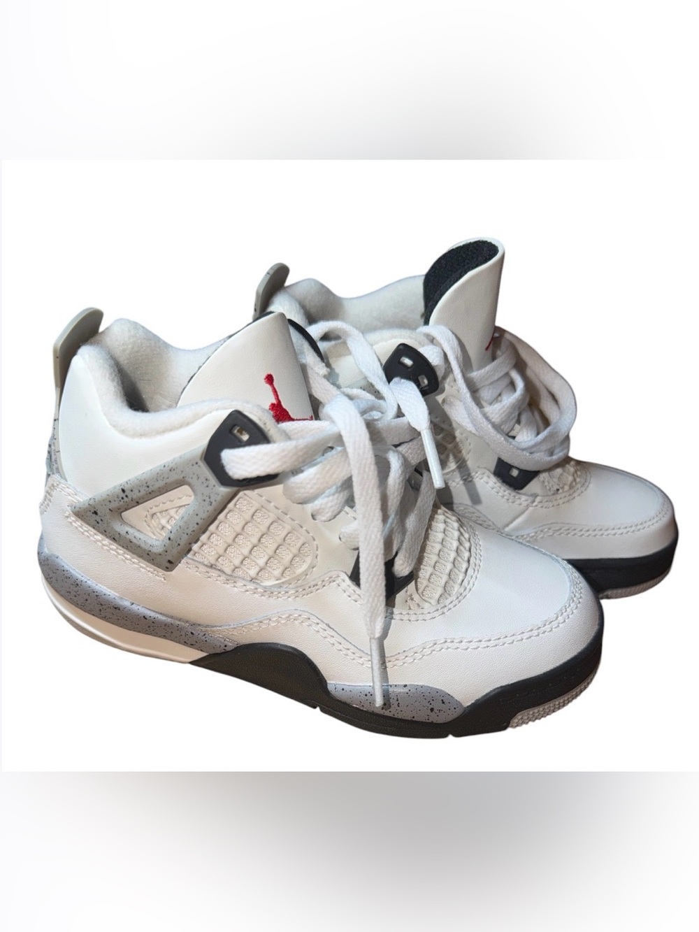 🔥 Nike Air Jordan 4 Retro White Cement IB4388-100 Size 11c NWOB Unisex 🔥